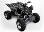 War Machine Hintergrund = Schwarz, Designfarbe = Grau für Yamaha YFZ 450 2004-2008 & 2012-2014